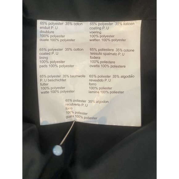 Lacoste Long Sleeve Black Double Collar Zip Front Snap Close Puffer Jacket Sz 38 - Picture 7 of 7